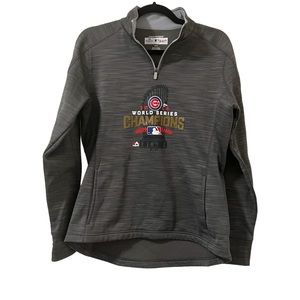 Majestic Chicago Cubs 2016 World Series Champions Gray Quarter Zip